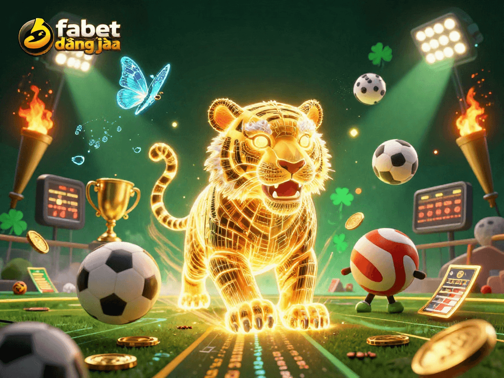 Engage with fabet đăng nhập in an electrifying digital casino scene featuring dynamic sports elements.