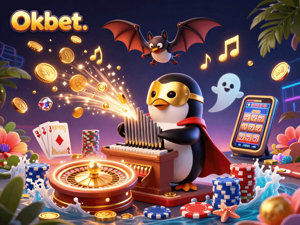 Experience the excitement of Oxbet. com with a dynamic casino scene featuring cartoon characters and vibrant game elements.