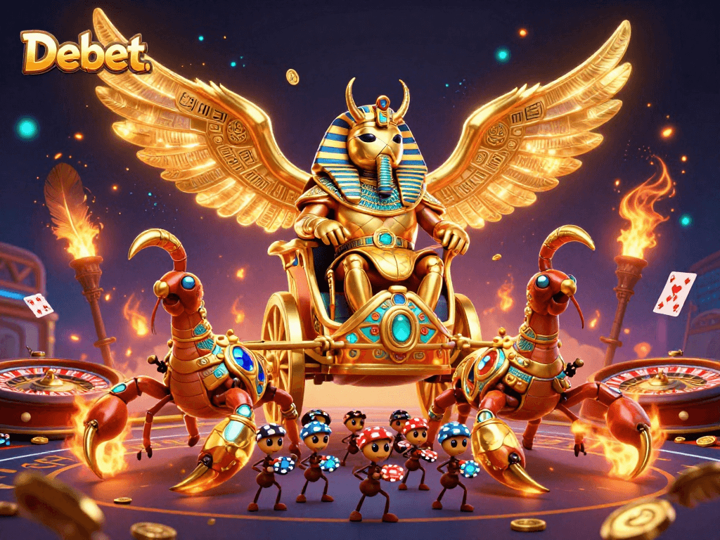Experience dynamic gaming excitement with Debet.'s ornate casino theme, showcasing thrilling gaming elements.