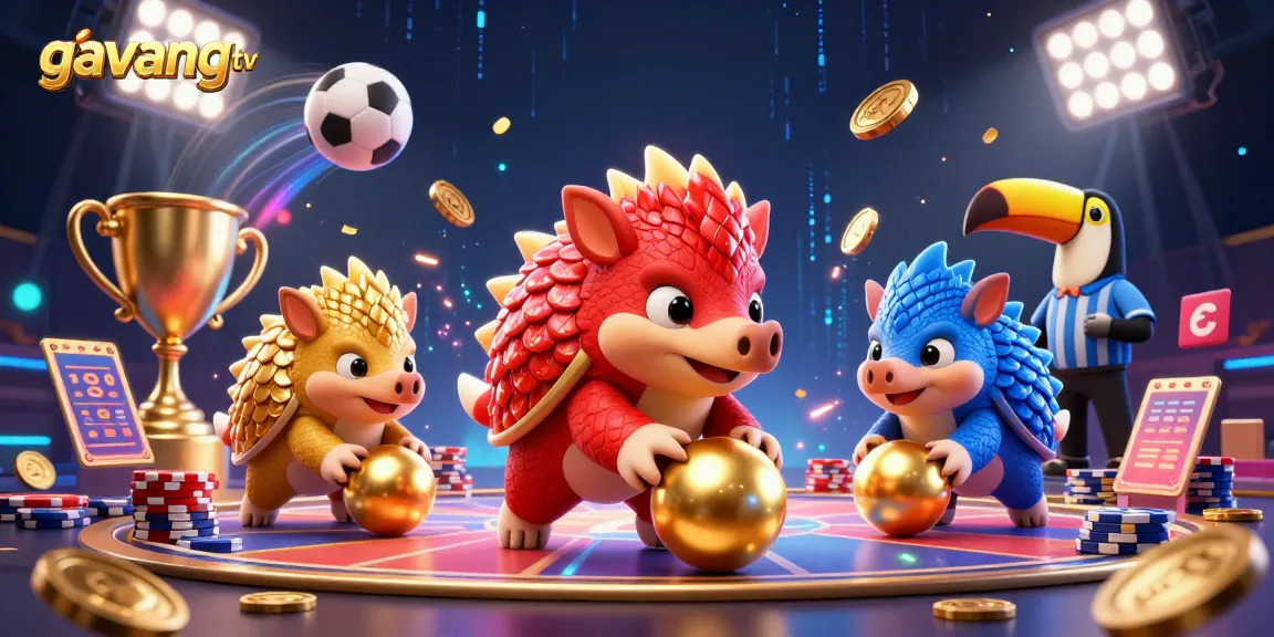 Engage in thrilling action with gavangtv as pangolins compete amidst vibrant gambling elements.