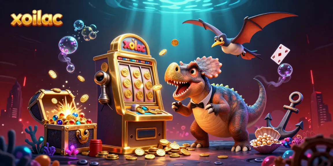 Catch jackpot winning coins on xoilac as pachycephalosaurus headbutts the slot machine
