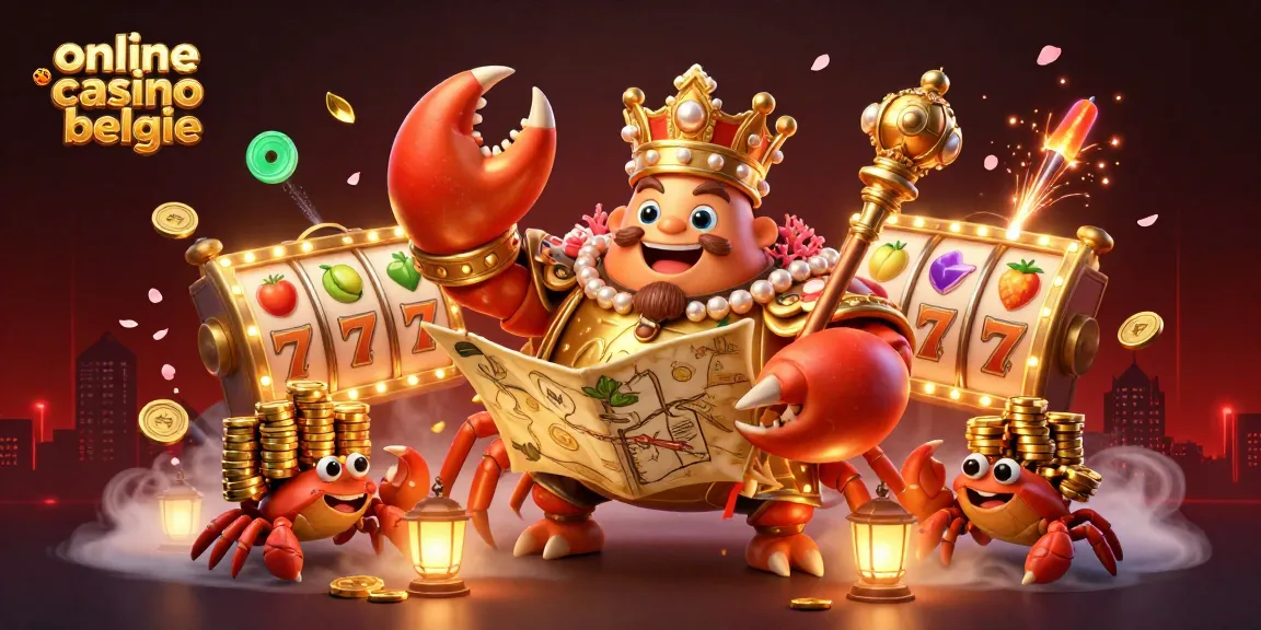 Play exciting games at online casino belgie with golden crab emperor, vibrant slots, and sparkling motifs.