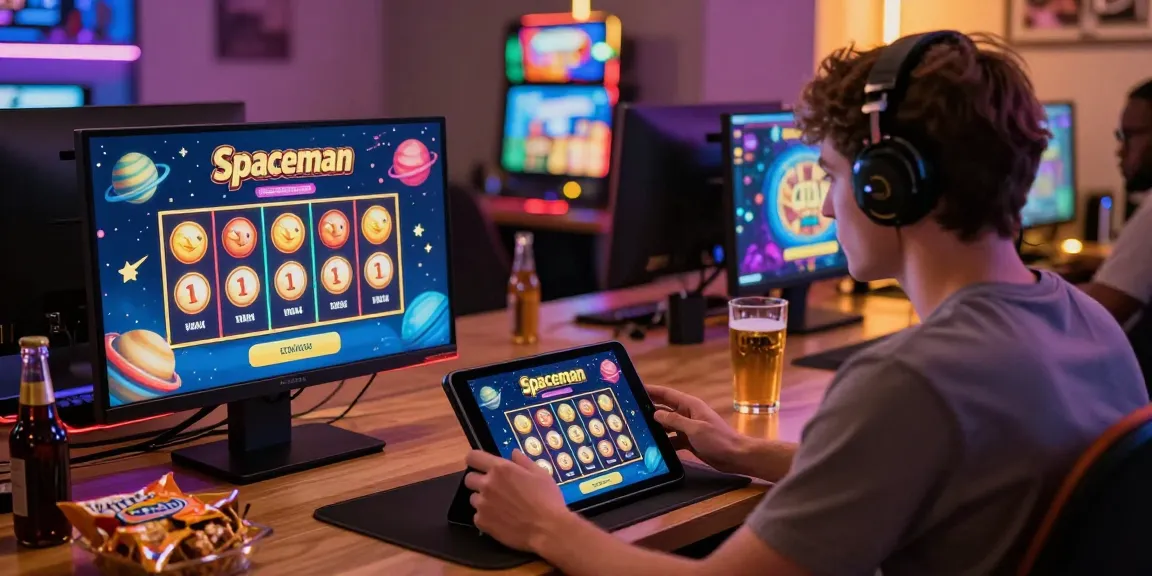 Pengguna sedang menikmati permainan slot spaceman dengan grafik luar angkasa yang menarik.