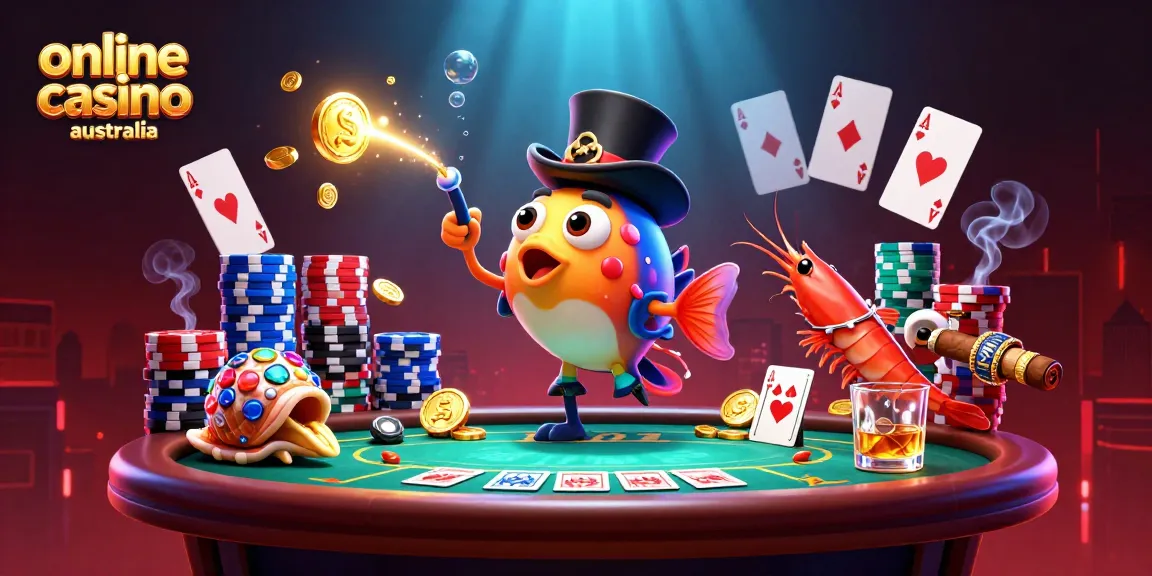 Engage in the vibrant online casino australia scene with animated characters and rich casino elements.