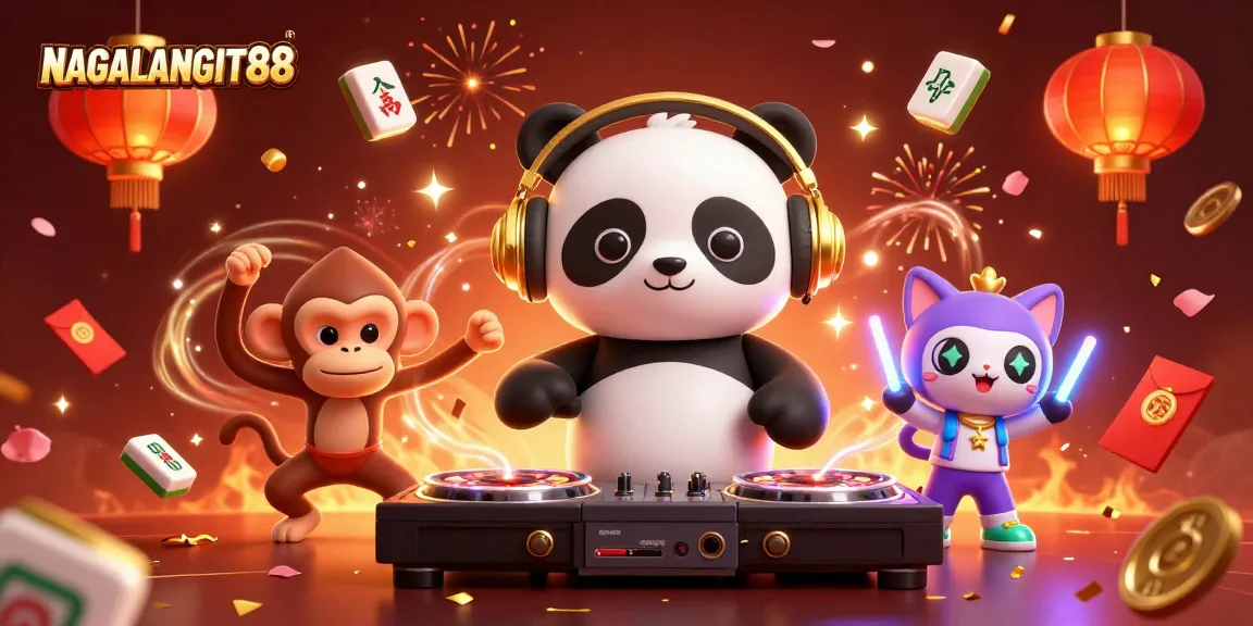 NAGALANGIT88 delivers electrifying gaming experiences with animated characters celebrating wins in a vibrant casino scene