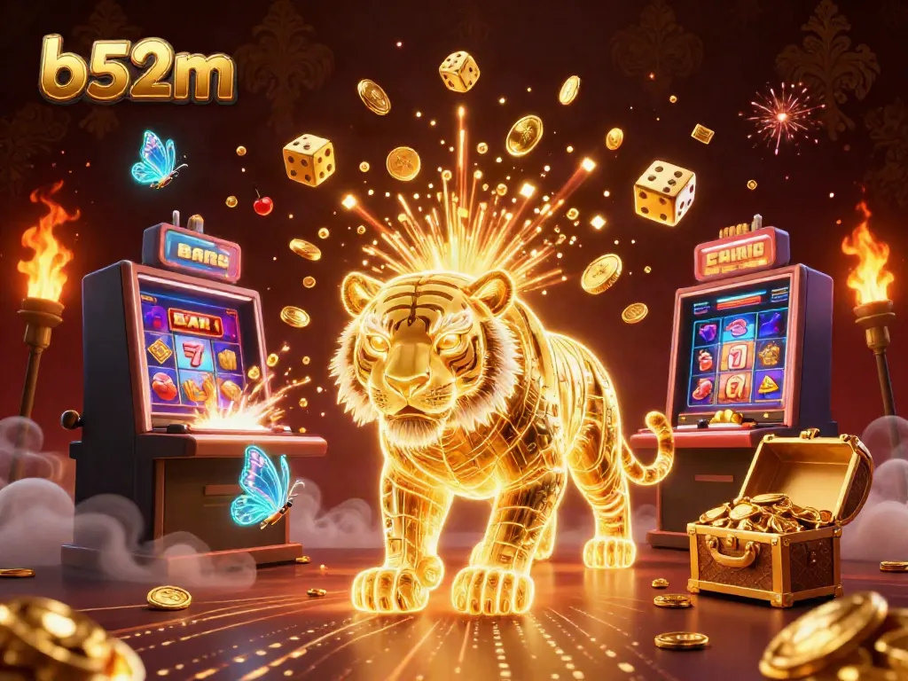 Engage in exciting gaming adventures at b52m, featuring stunning slot machines and dynamic casino visuals.