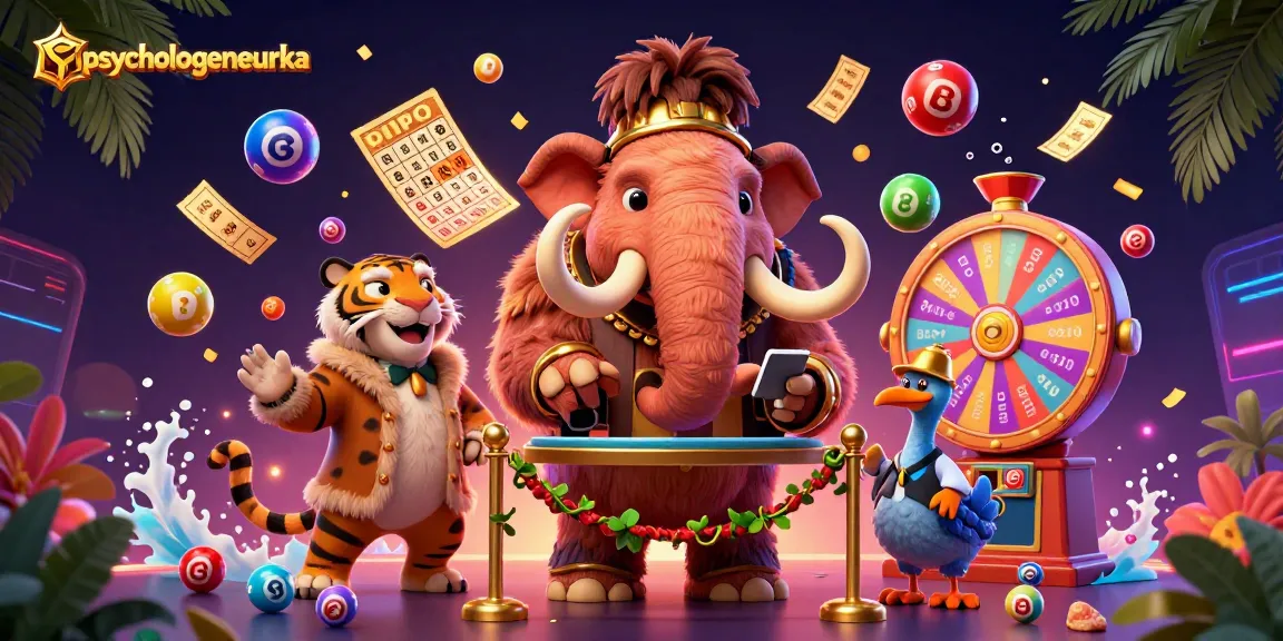 Engage with psychologeneureka in a vibrant casino scene featuring characters and thrilling lottery elements.