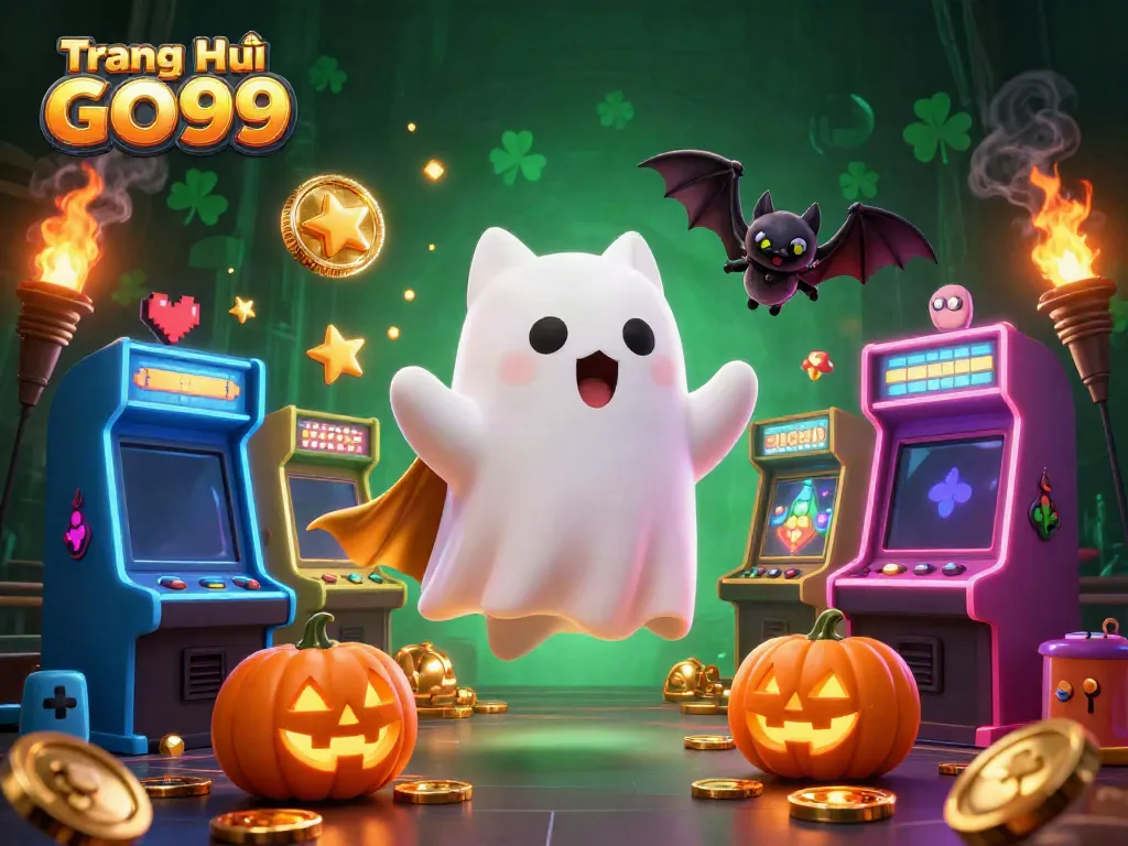 Engage with the spectacular world of Trang Chủ GO99, featuring vibrant characters in a lively casino atmosphere.