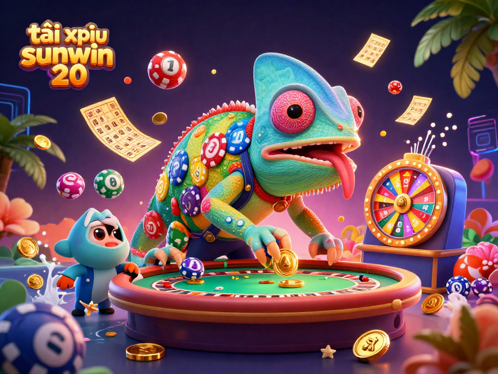 Experience tài xỉu sunwin 20 excitement with our vibrant casino-themed illustration.