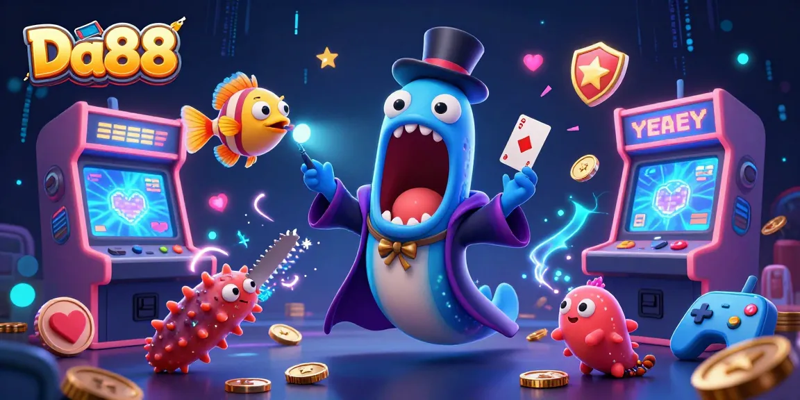 Engage with the magical world of Da88's gambling games in a vibrant 3D scene.