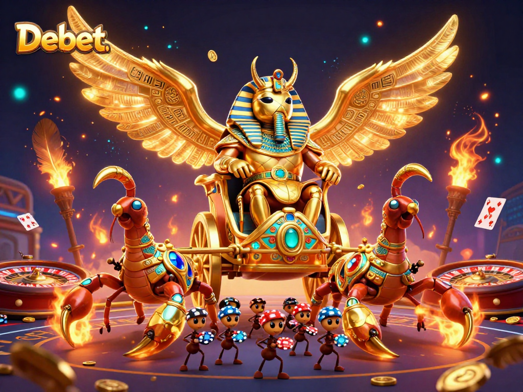Experience dynamic gaming excitement with Debet.'s ornate casino theme, showcasing thrilling gaming elements.
