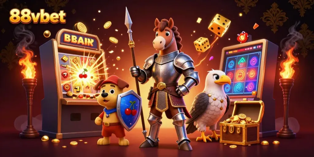 Engage in thrilling casino adventures with 88vbet featuring knights, dazzling jackpots, and vibrant game elements.