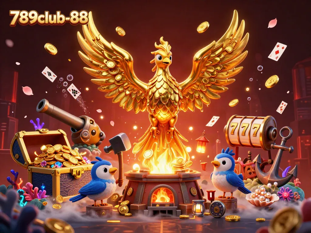 Experience thrilling gameplay with 789club-88's golden phoenix and exciting slots explosion.