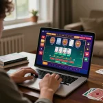 lu88 player intensely strategizing during online roulette game at home