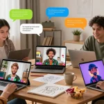 Users engaging on CrushOn.AI for character ai nsfw roleplay, showcasing personalized avatars and vibrant chat bubbles.