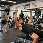 Prime Pharma Steroiden: Bodybuilder lifting weights in a modern gym.
