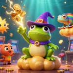 Experience the excitement of gambling at Trang chủ KK55 with dynamic casino-themed characters and gold coins.