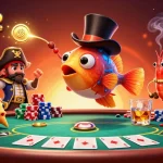 Experience thrilling moments in casino games online with our vibrant anglerfish and pirate shrimp artwork.